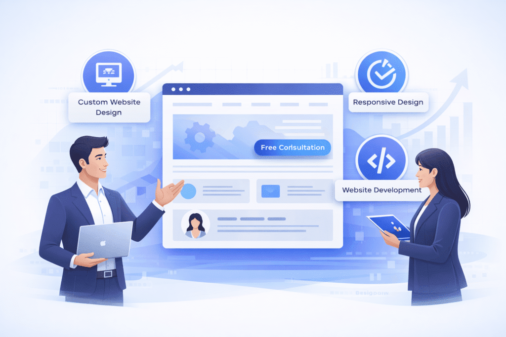 Custom website design, responsive development, SEO optimization, and conversion-focused web solutions for business growth
