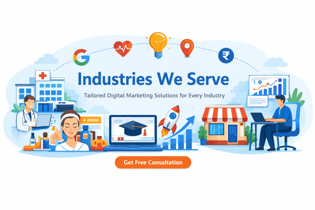 Digital marketing services for healthcare, education, startups, local and small businesses in Vijayawada