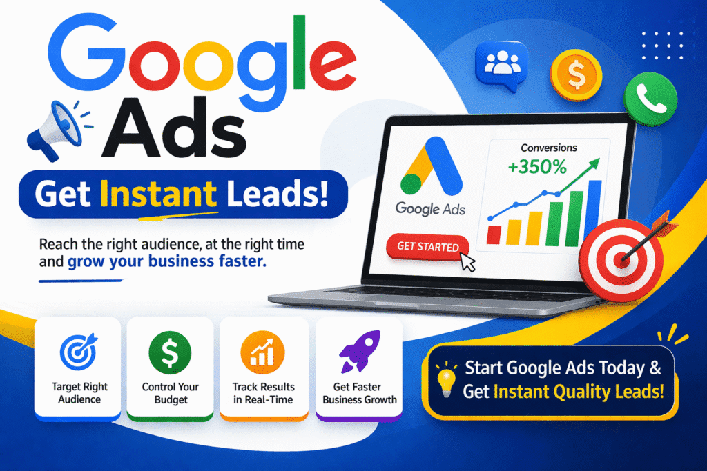 Google Ads services in Vijayawada to get instant leads, increase conversions, and grow business with targeted PPC advertising.