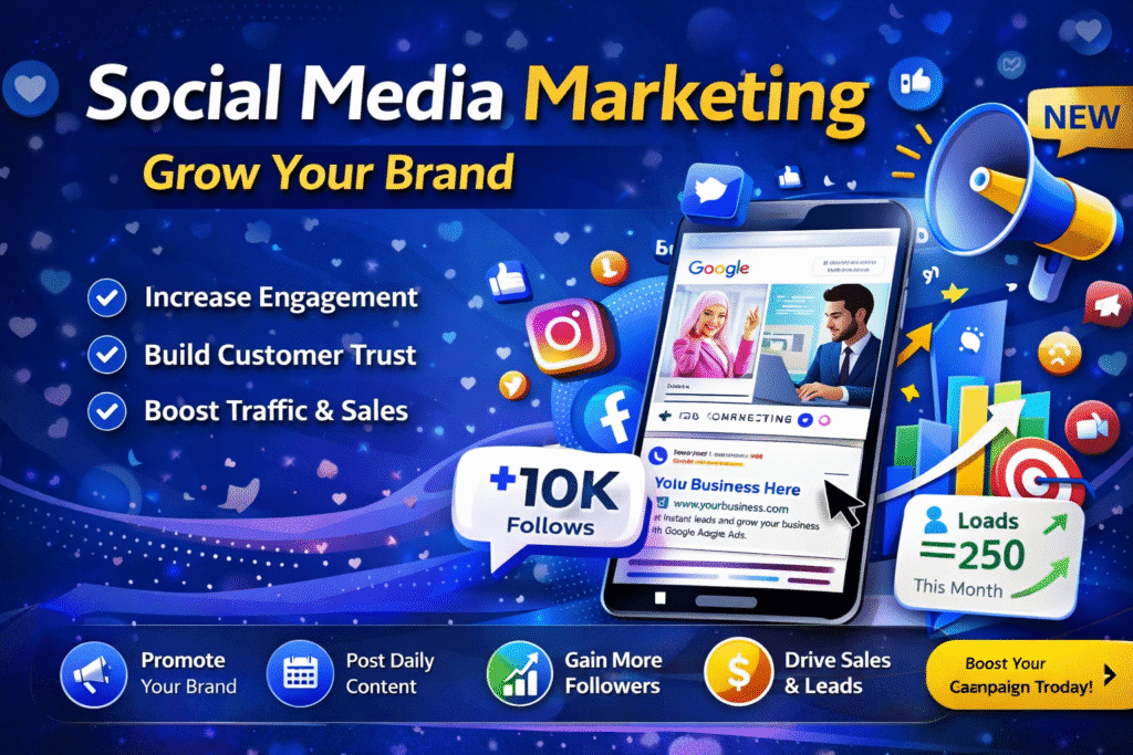 Social media marketing services in Vijayawada to grow your brand, increase engagement, gain followers, and boost traffic and sales.