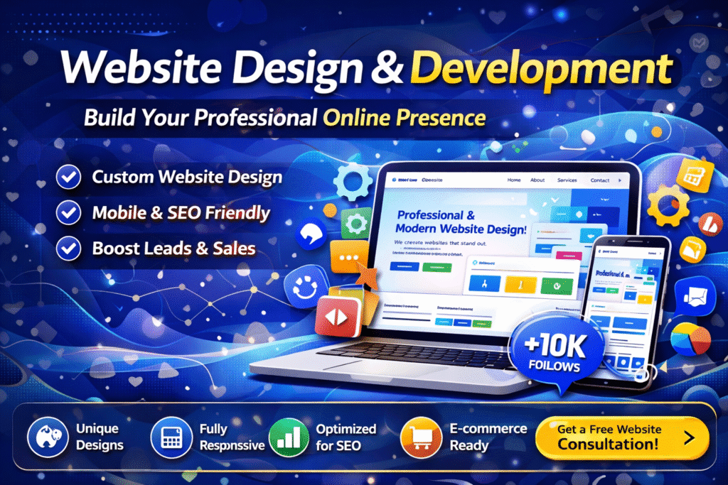Website design and development services in Vijayawada to create responsive, SEO-friendly websites that boost leads and online presence.
